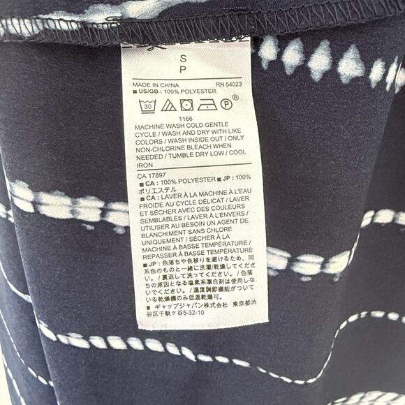 Banana Republic Belted Trapeze Maxi Dress Womens S Blue Print Boho - Picture 3 of 4